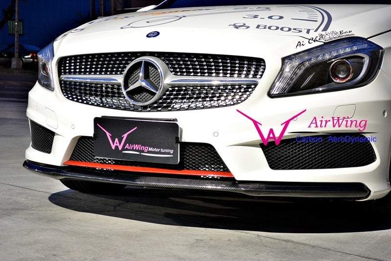 Benz W176 AMG carbon Front lip Insert 02